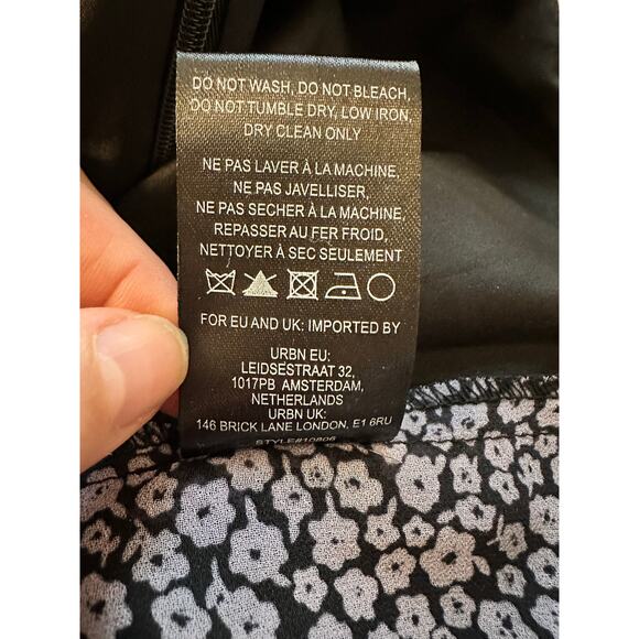 Hutch Floral Print V-Neck Ruffled Purple Long Sleeve Romper Large - Picture 11 of 11